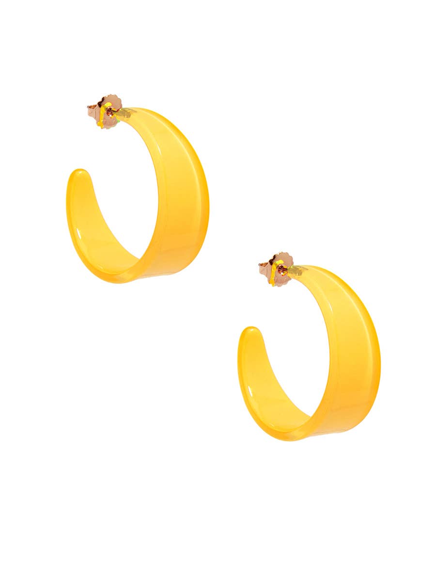 Chunky Resin Hoop Earrings