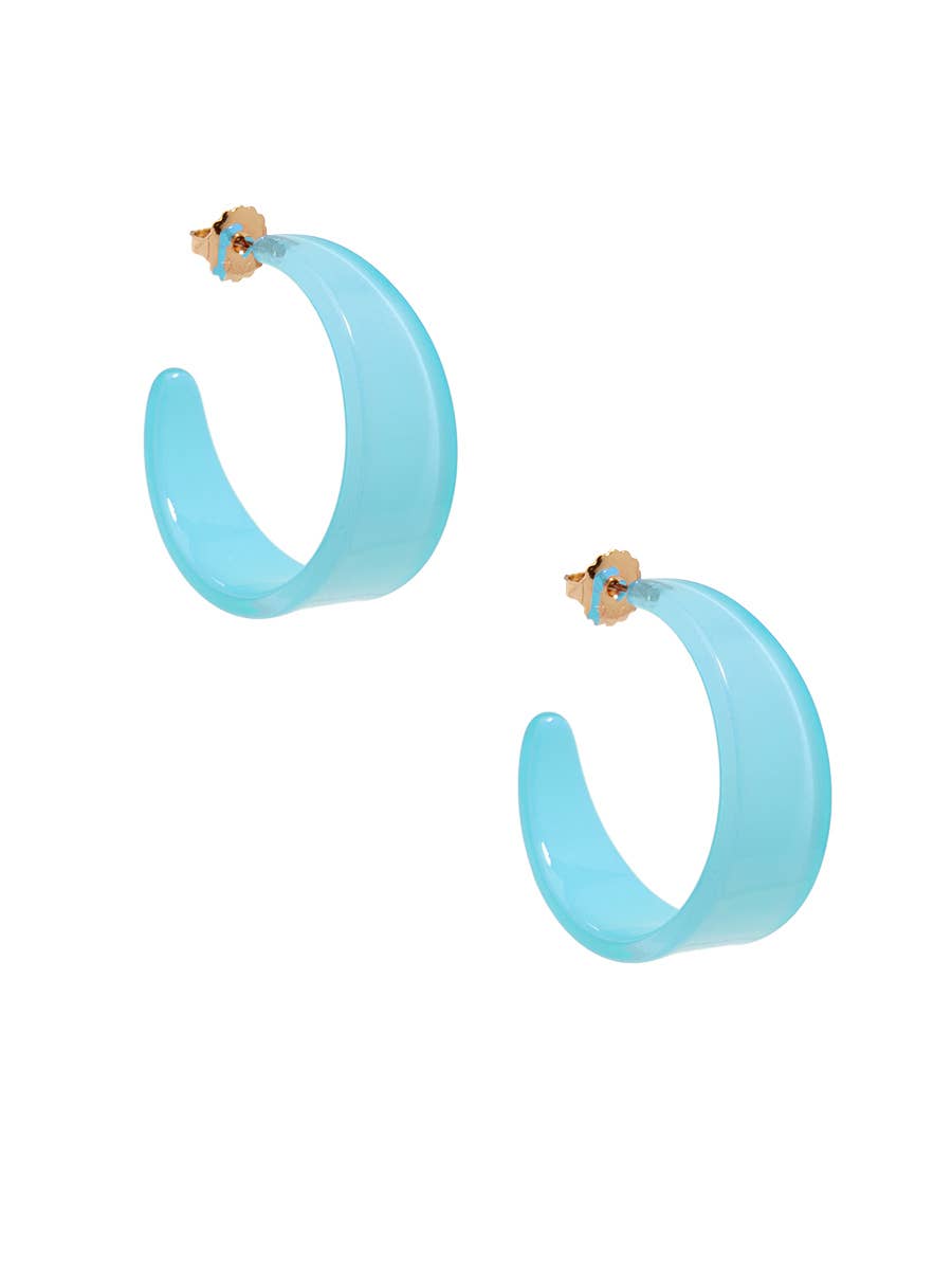 Chunky Resin Hoop Earrings