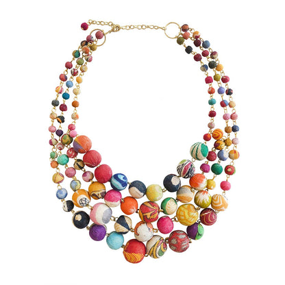 Cascading Kantha Necklace