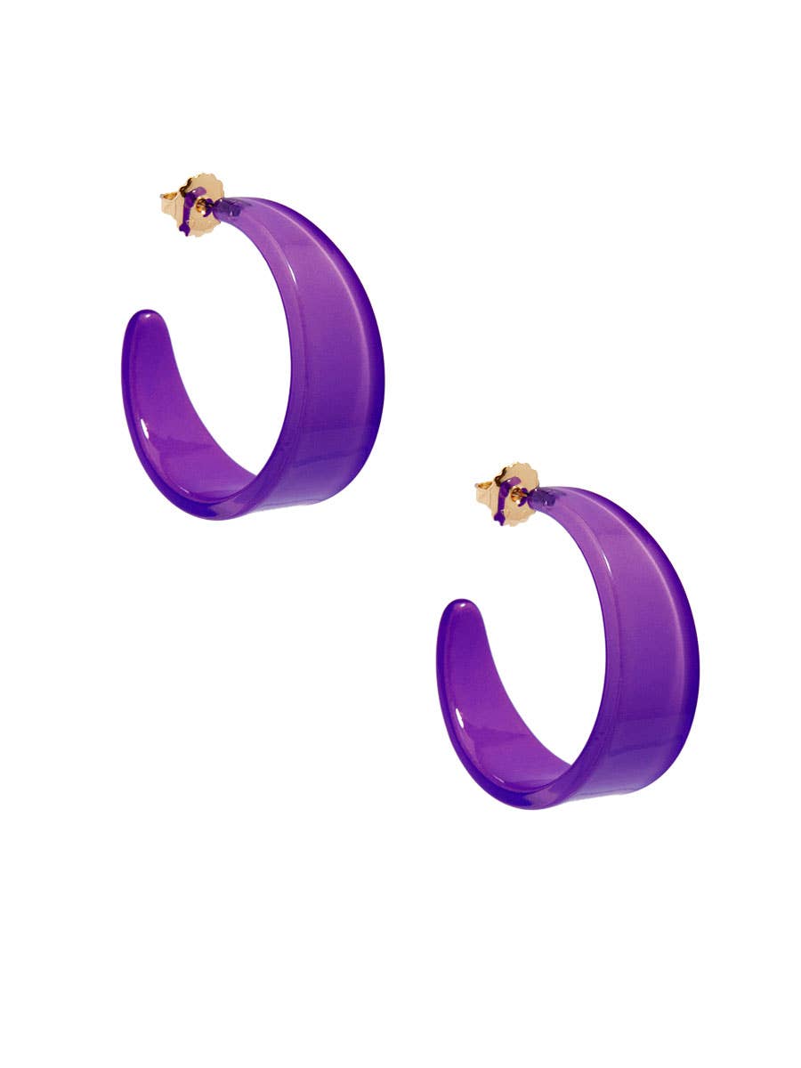 Chunky Resin Hoop Earrings