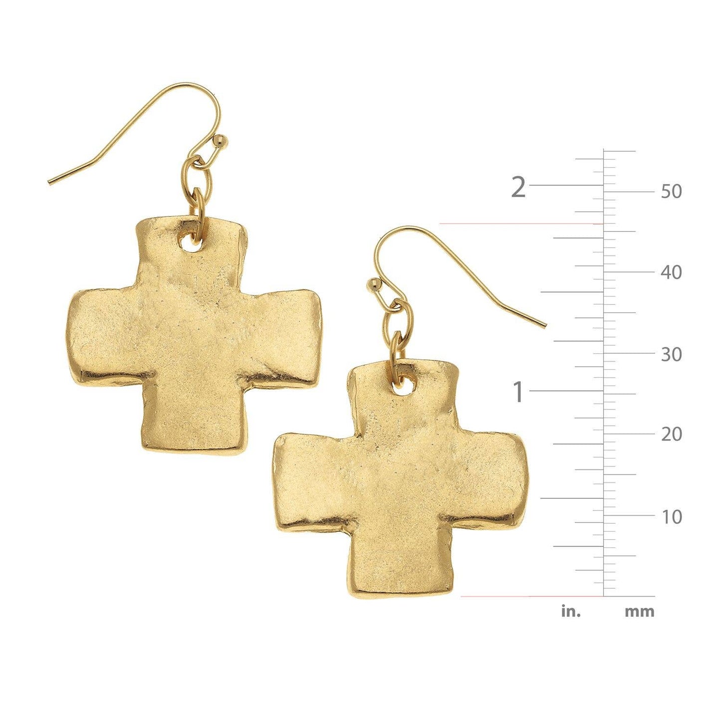 Gold Cross Earrings