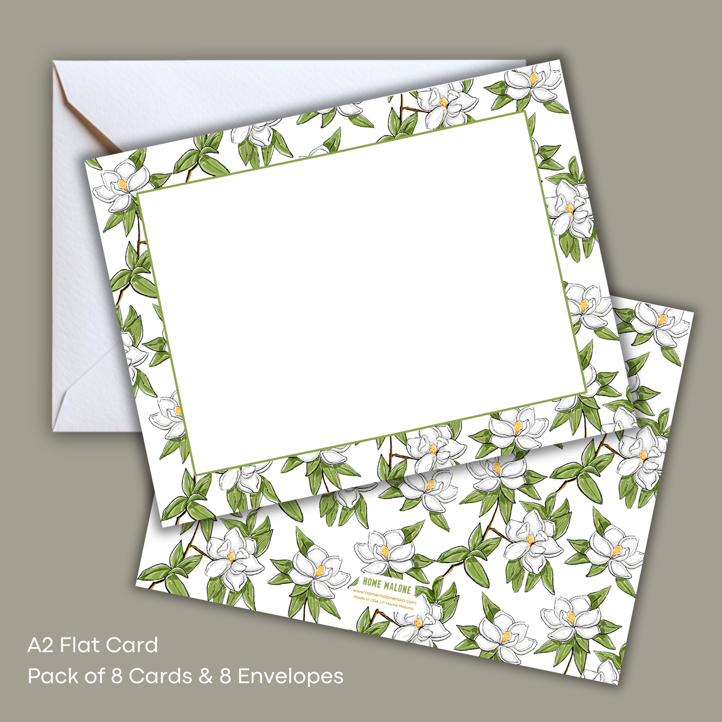 Magnolia Floral Blank Notecard Set