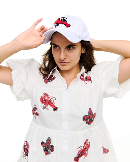 Chenille Crawfish Baseball Cap 