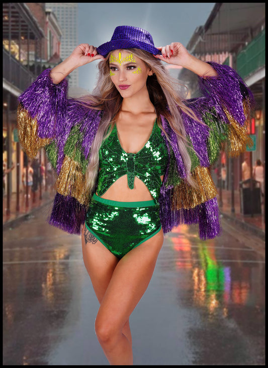 Mardi Gras Fringed Jacket