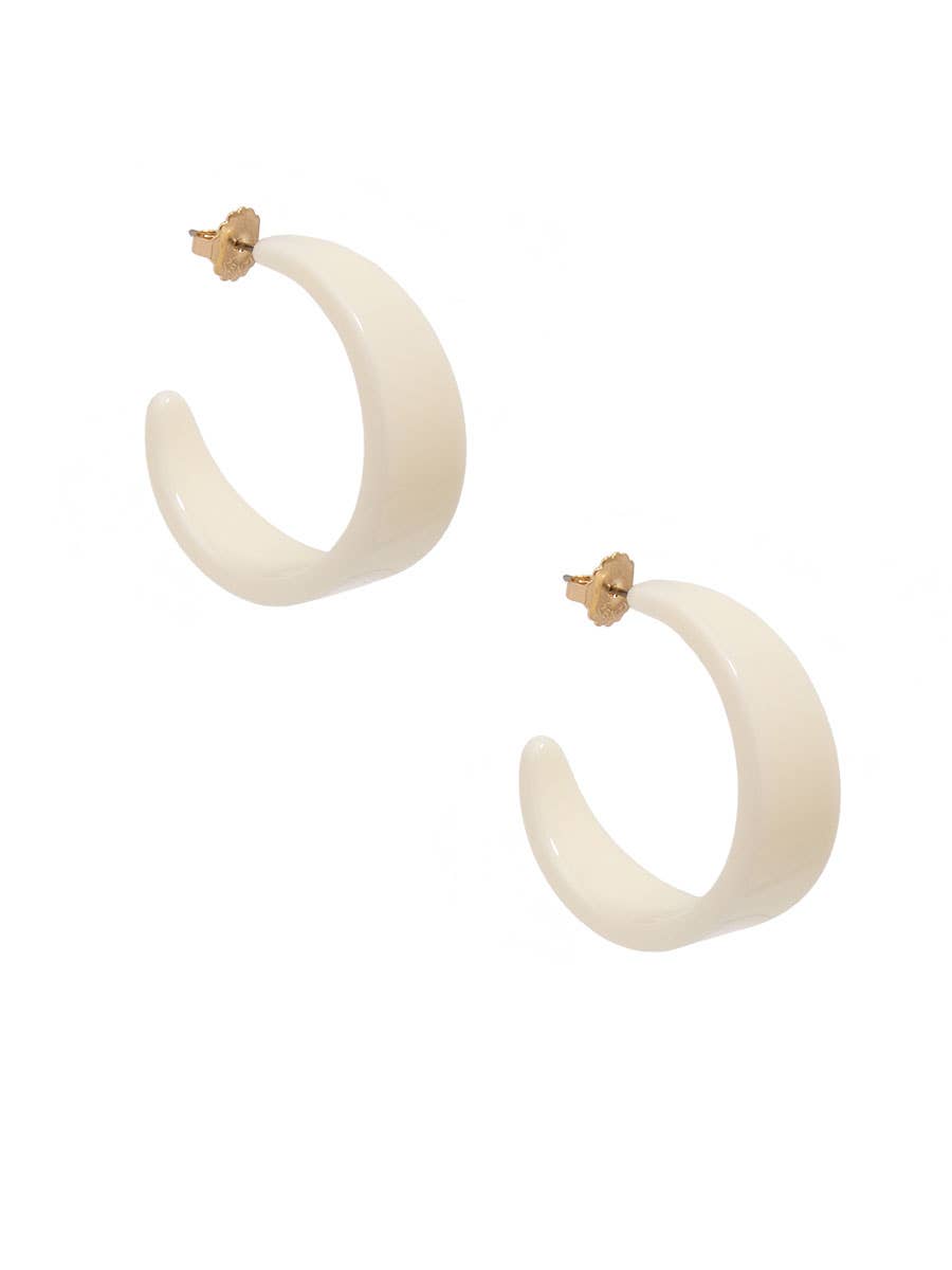 Chunky Resin Hoop Earrings