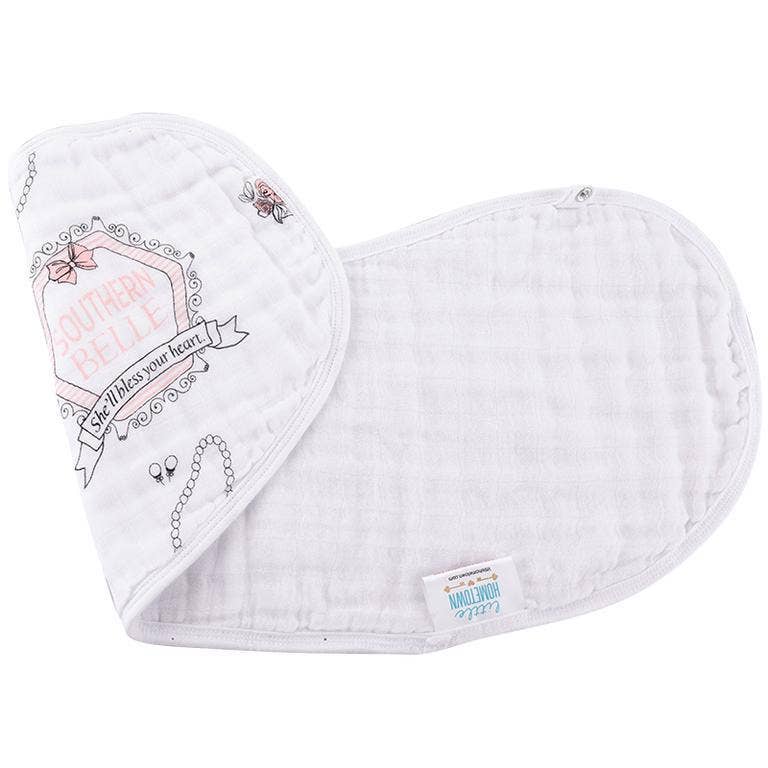 Southern Belle Burp Cloth and Bib