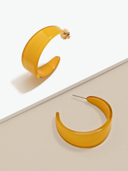 Chunky Resin Hoop Earrings