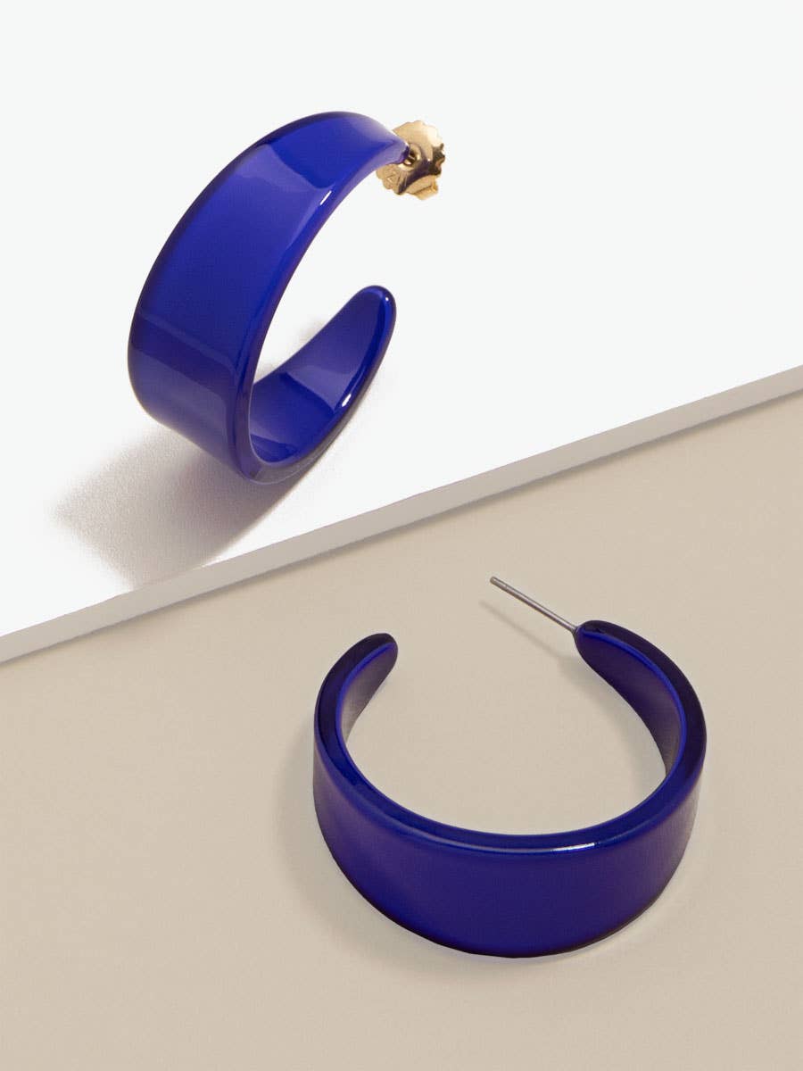 Chunky Resin Hoop Earrings