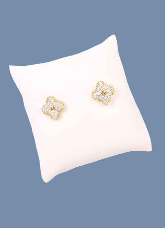 Edner CZ Clover Earrings