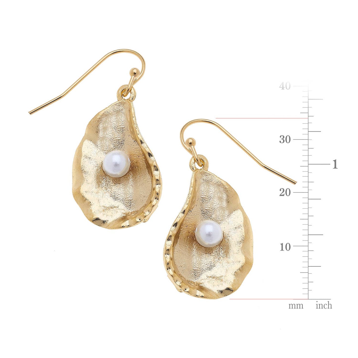 Oyster and Pearl Earrings