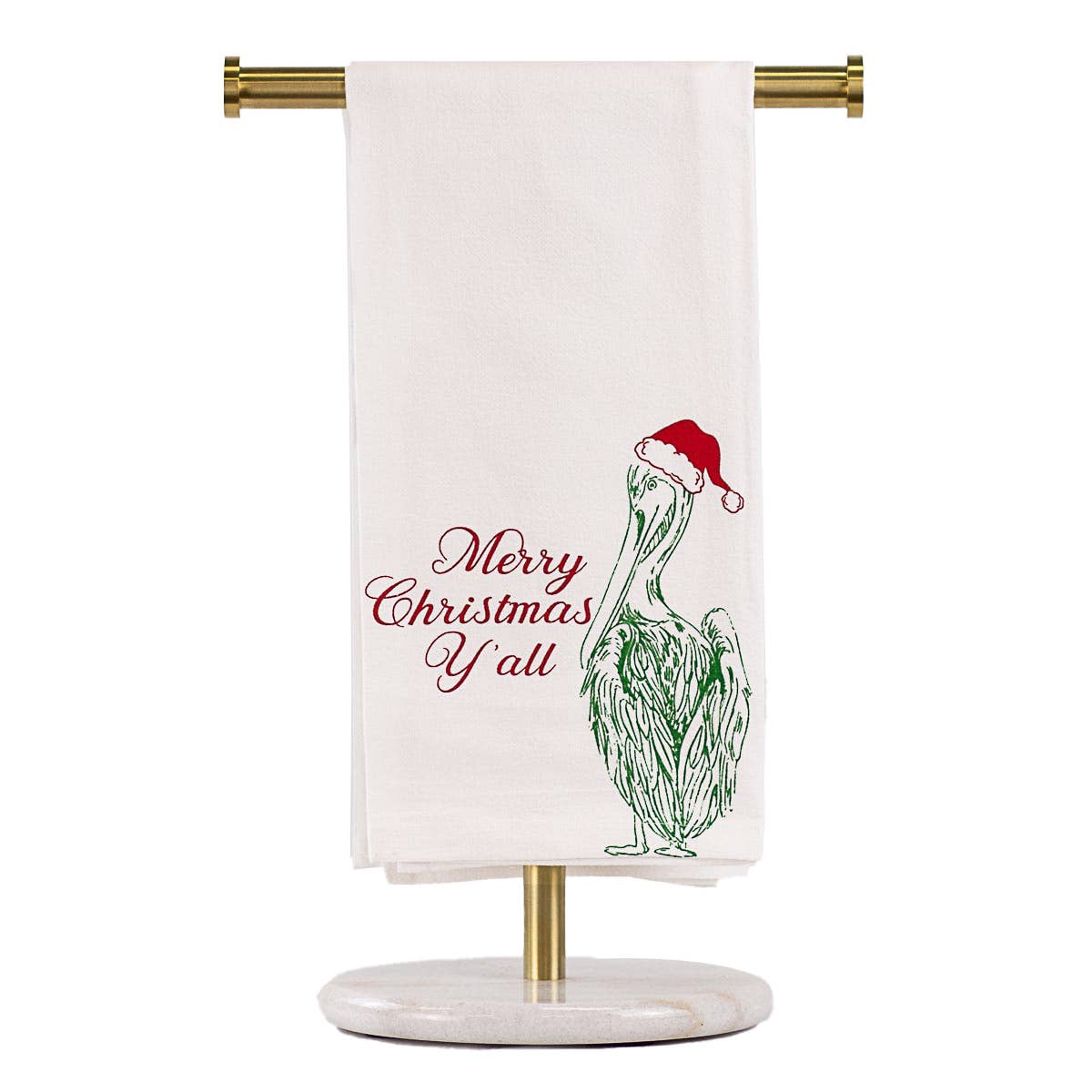 Christmas Pelican Hand Towel