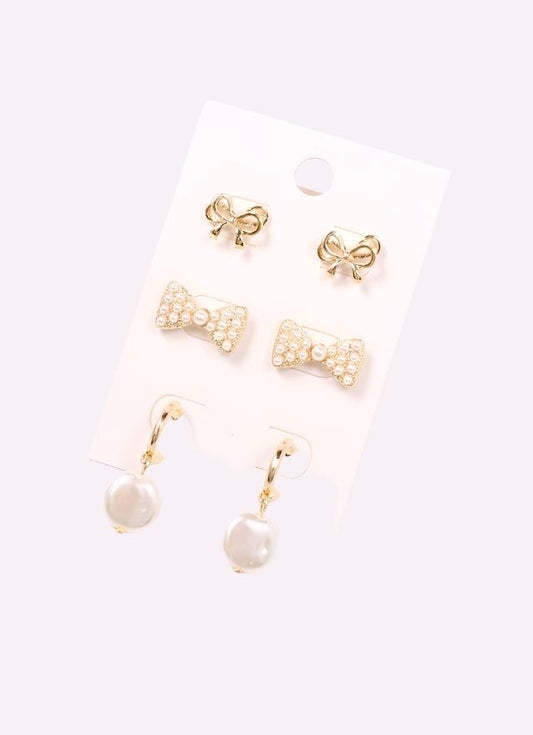 Michaela Bow Earring Set