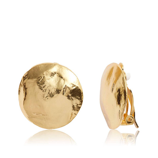 Shell Disc Clip-On Earrings