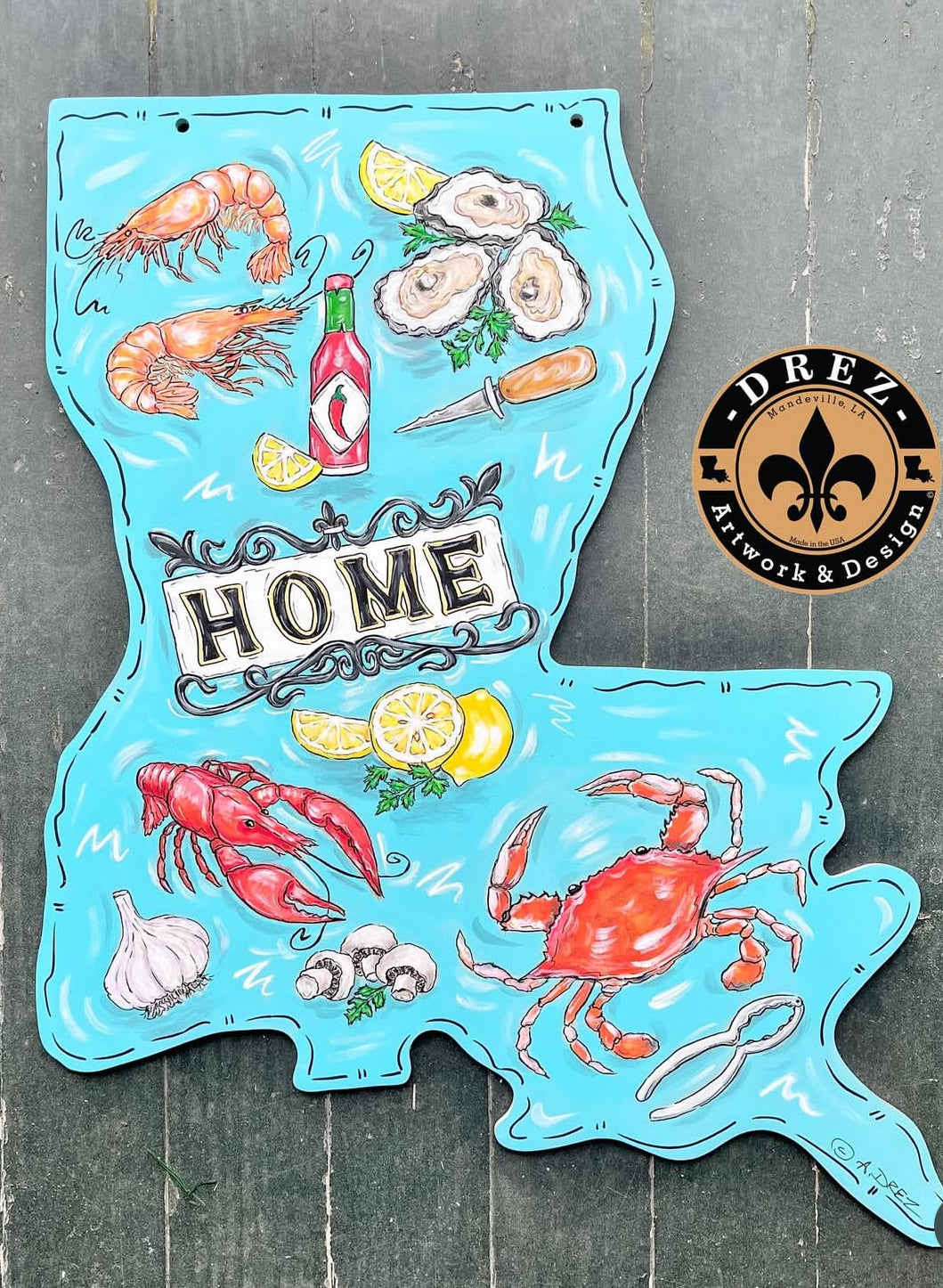 Crawfish Boil Louisiana Door Hanger