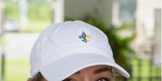 Fleur-de-lis Mardi Gras Adjustable Hat