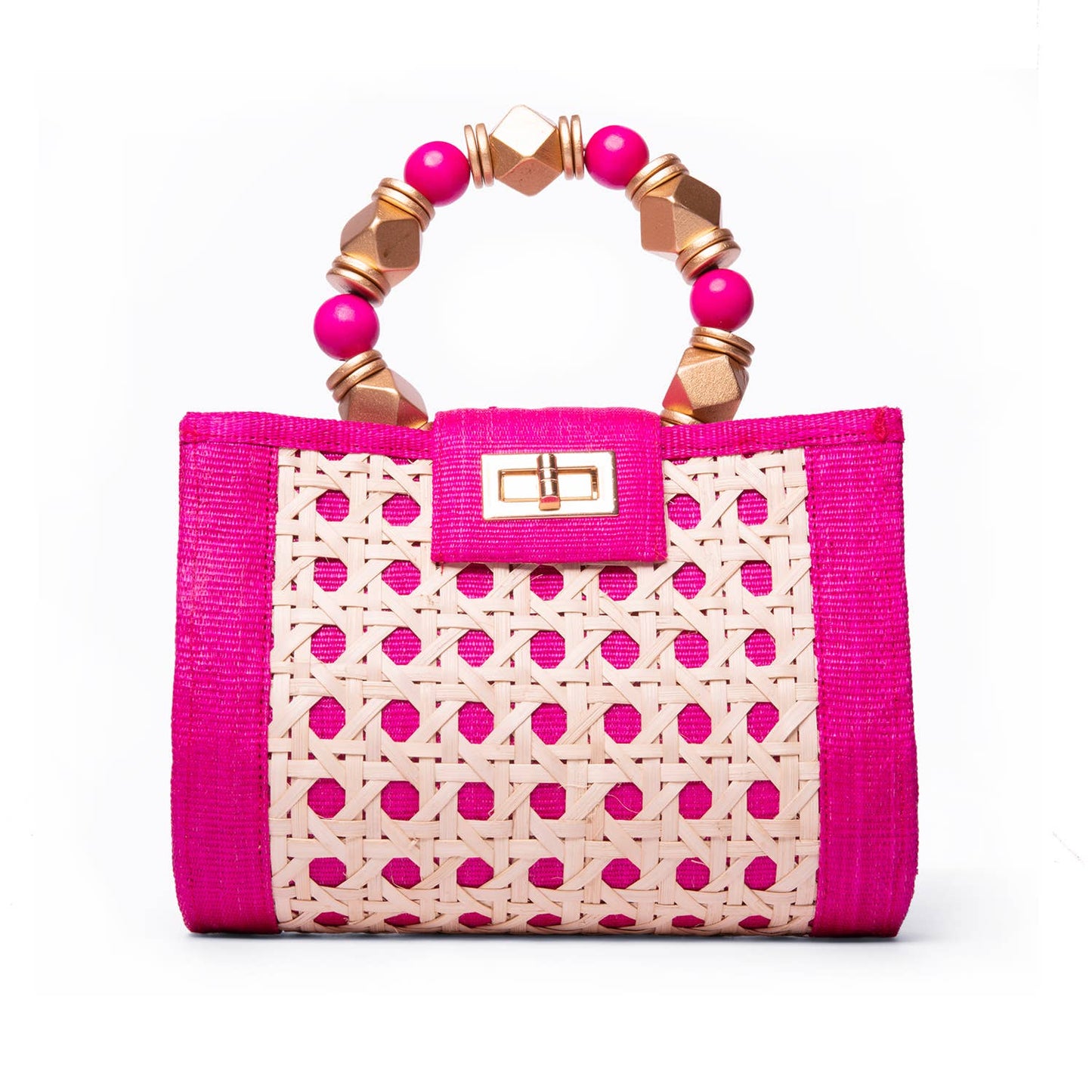 Woven Rattan Statement Bag