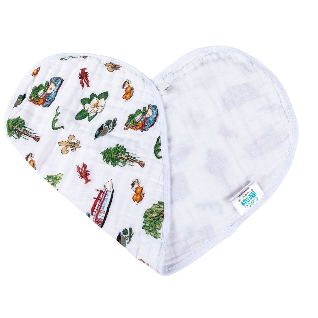 Louisiana Unisex Burp Cloth and Bib