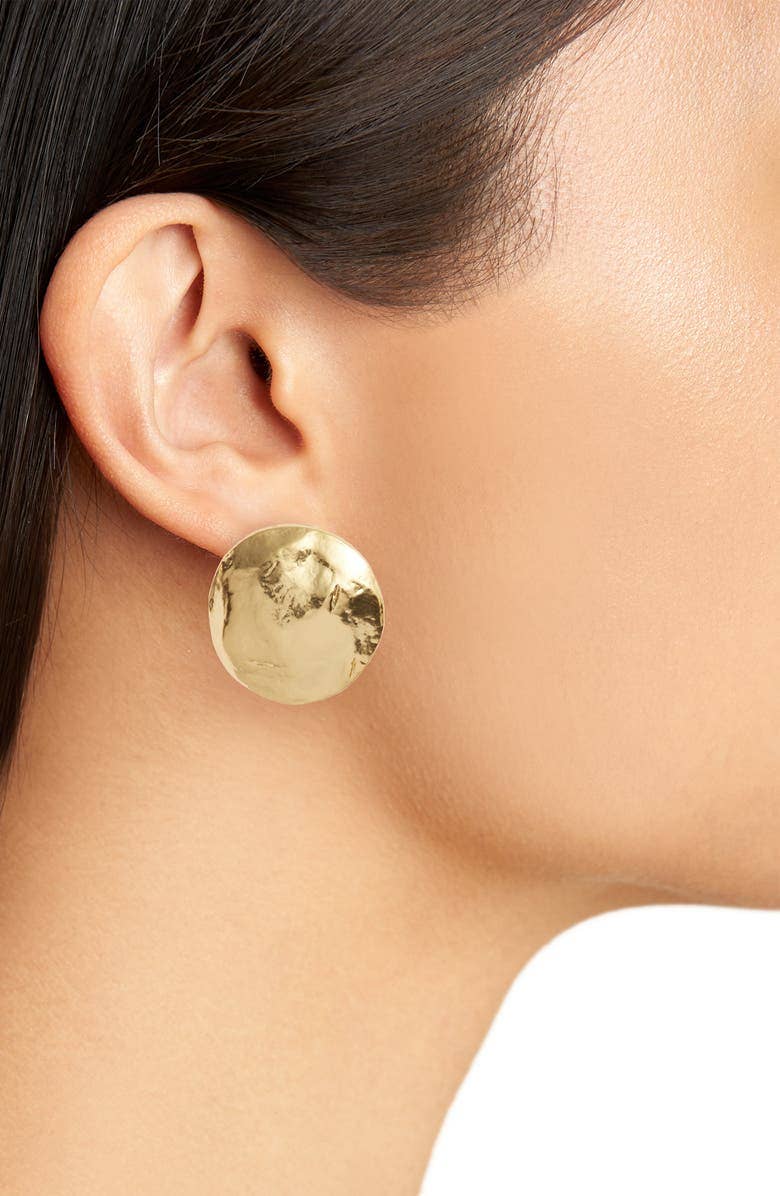 Shell Disc Clip-On Earrings